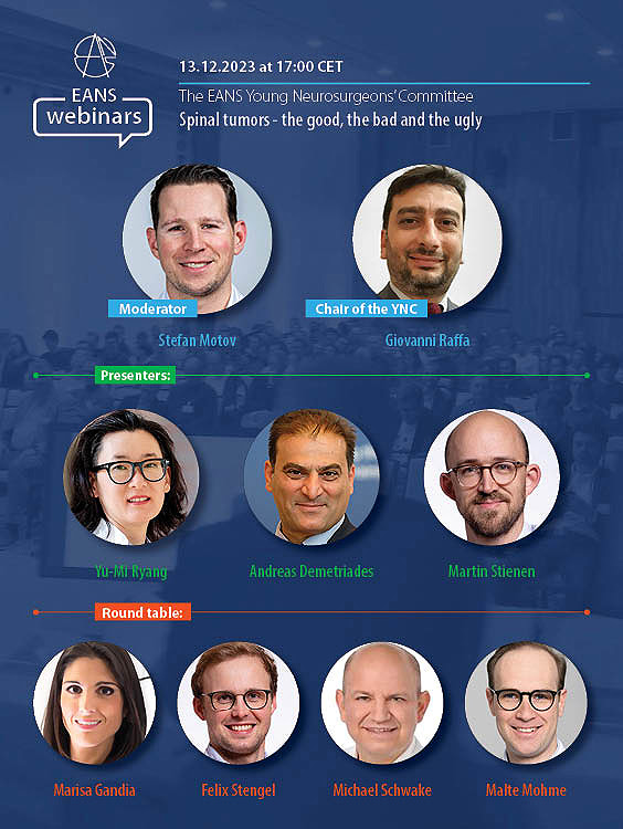 EANS Webinar: Spinal tumors - the good, the bad and the ugly