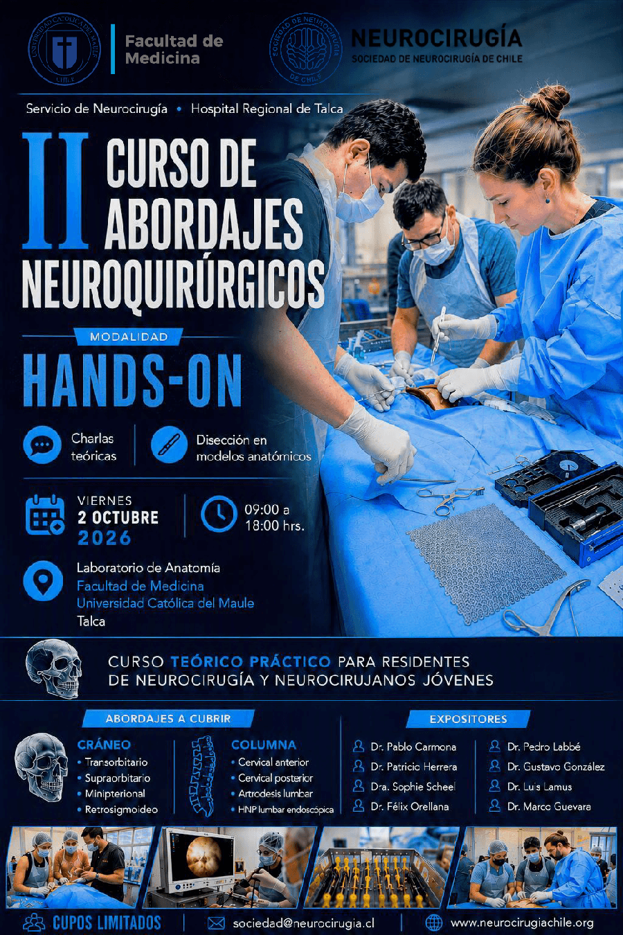 II Curso de Abordajes Neuroquirúrgicos Talca